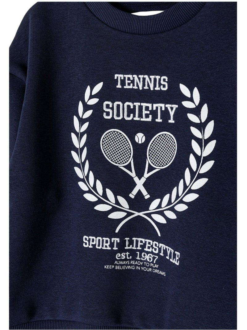 Minoti - Sweat motif/style imprimé Bleu foncé - Kiabi