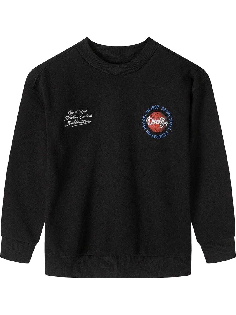 Minoti - Sweat motif/style imprimé graphique Noir - Kiabi