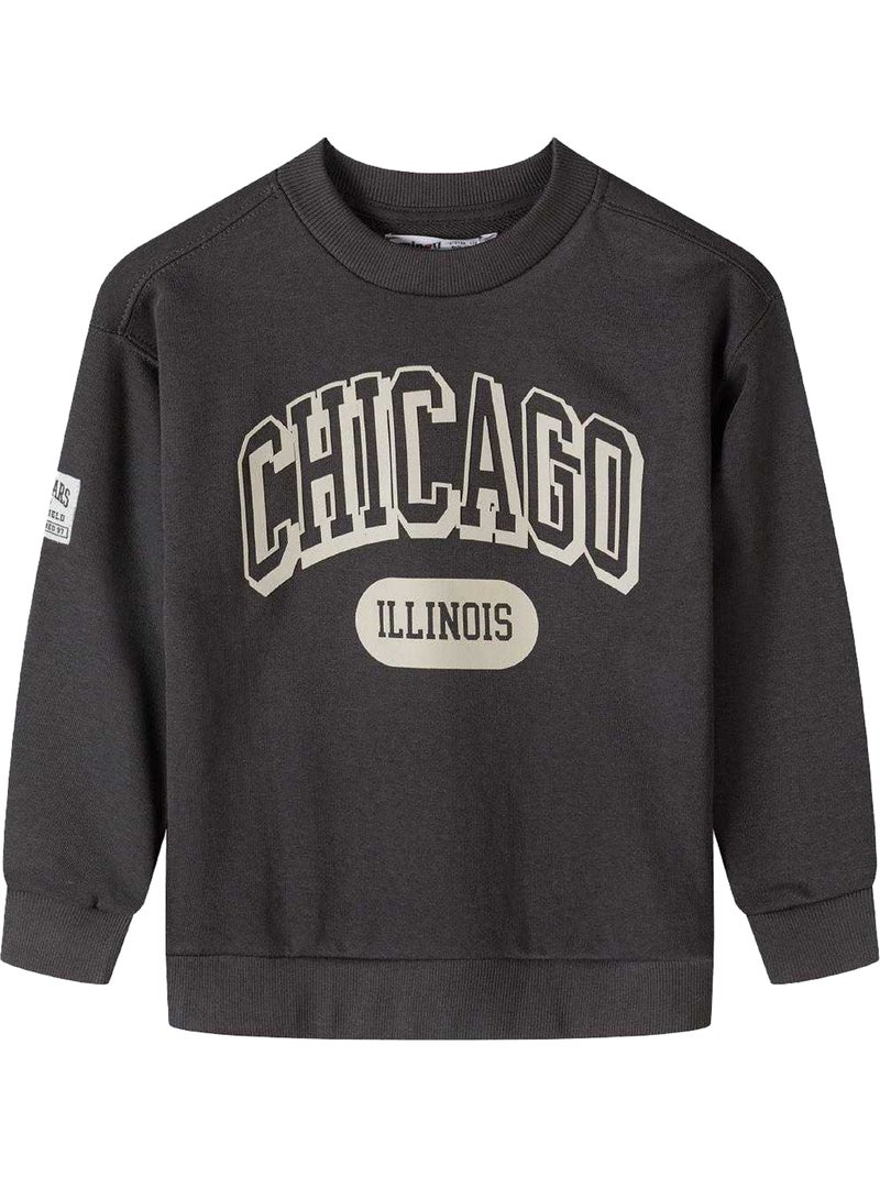 Minoti - Sweat motif/style imprimé Gris - Kiabi