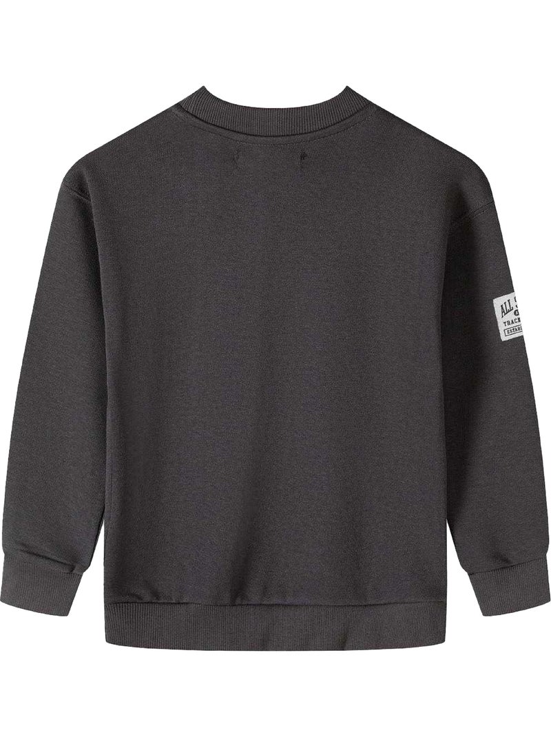 Minoti - Sweat motif/style imprimé Gris - Kiabi
