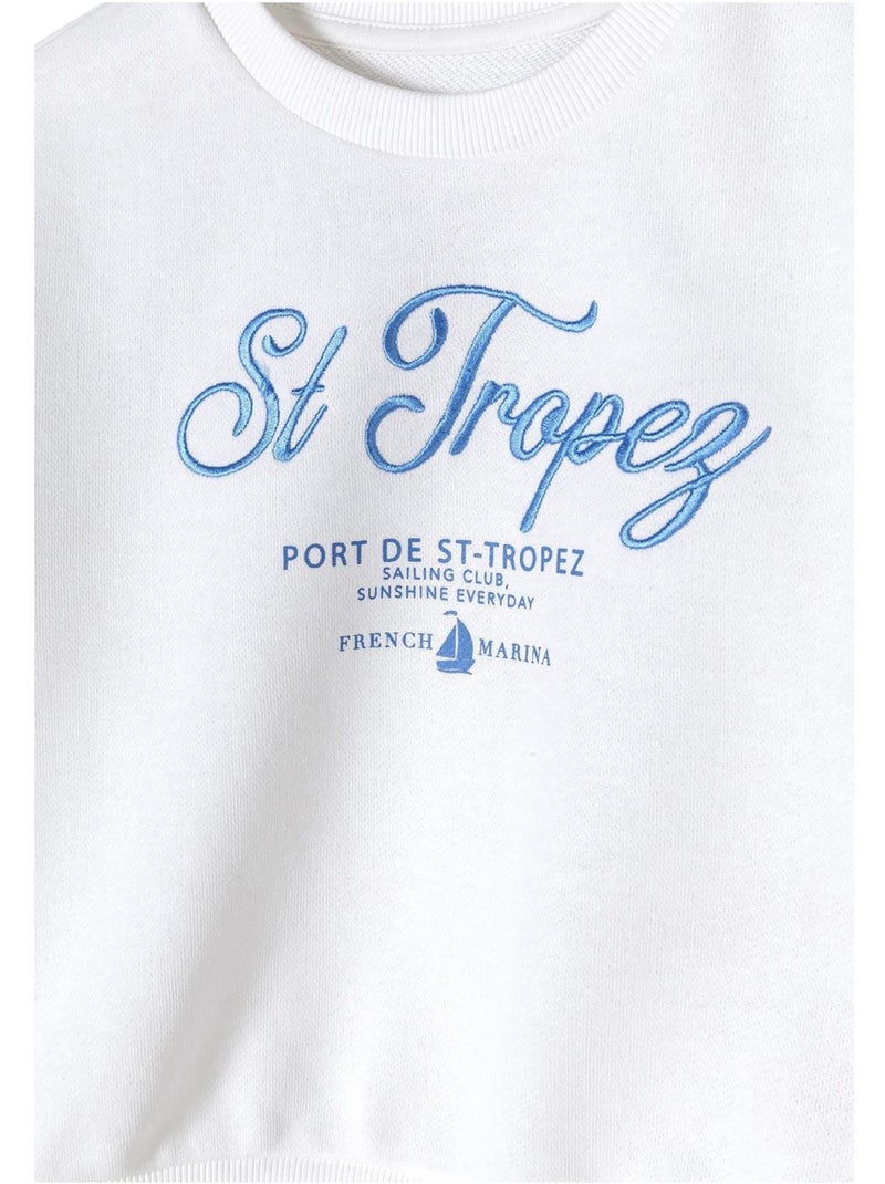 Minoti - Sweat motif/style texte Blanc - Kiabi