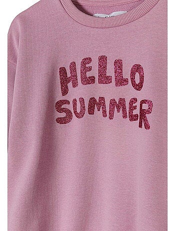 Minoti - Sweat motif/style texte pailleté
