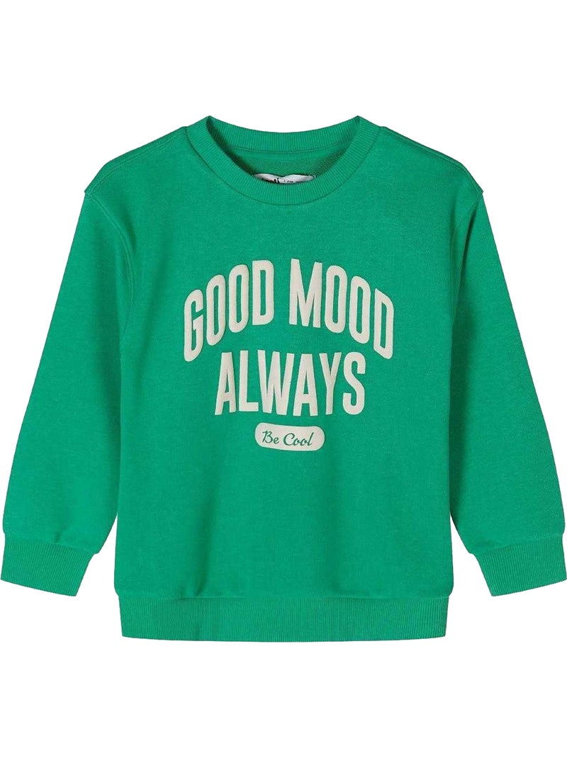 Minoti - Sweat motif/style texte Vert - Kiabi
