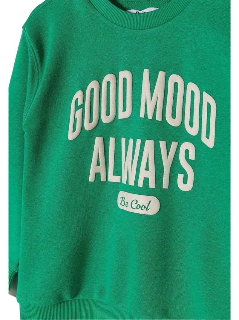 Minoti - Sweat motif/style texte Vert - Kiabi
