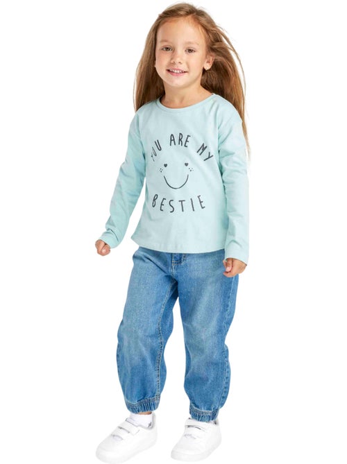 Minoti - T-shirt manches longues motif/style graphique - Kiabi