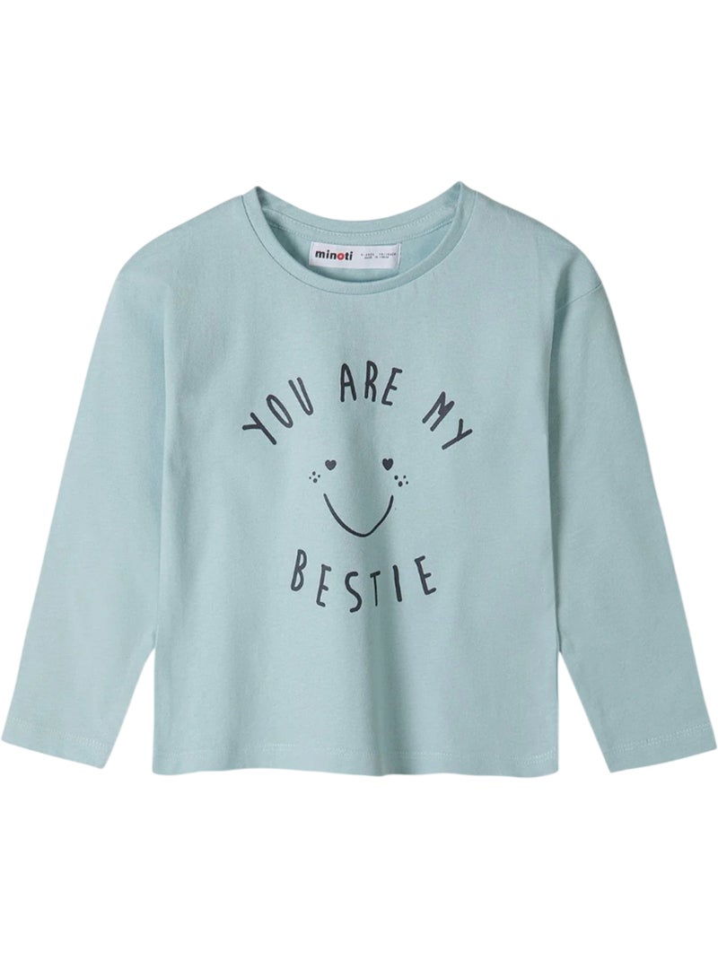 Minoti - T-shirt manches longues motif/style graphique Vert - Kiabi