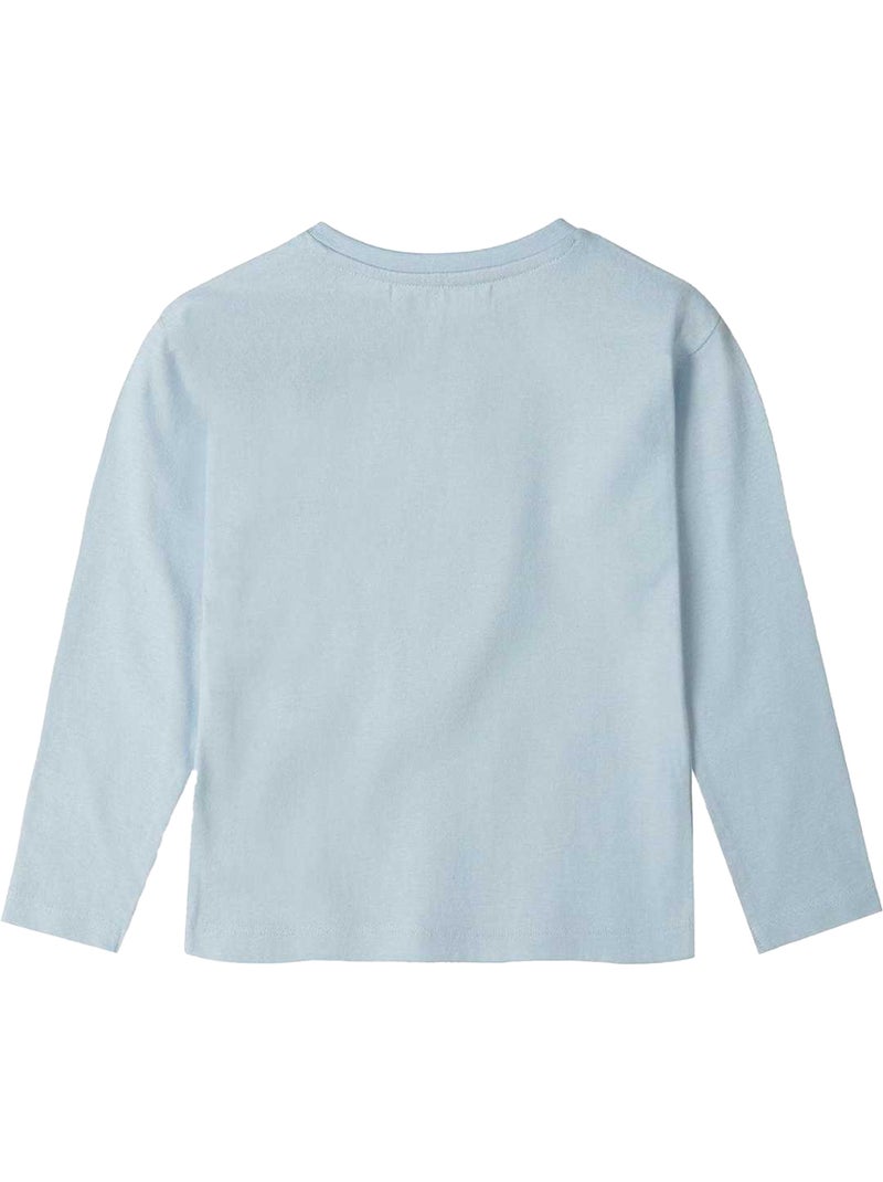 Minoti - T-shirt manches longues motif/style imprimé graphique Bleu - Kiabi