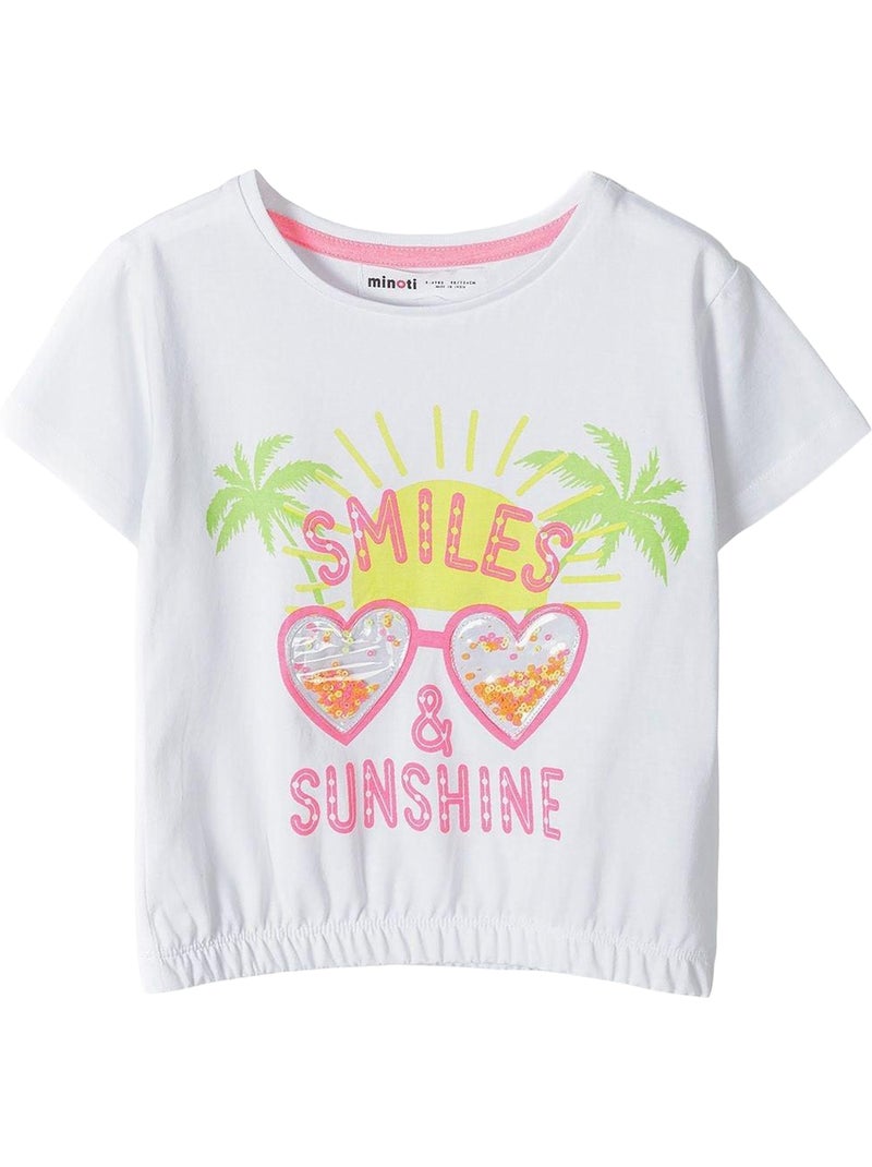 Minoti - T-shirt motif/style Néon Blanc - Kiabi