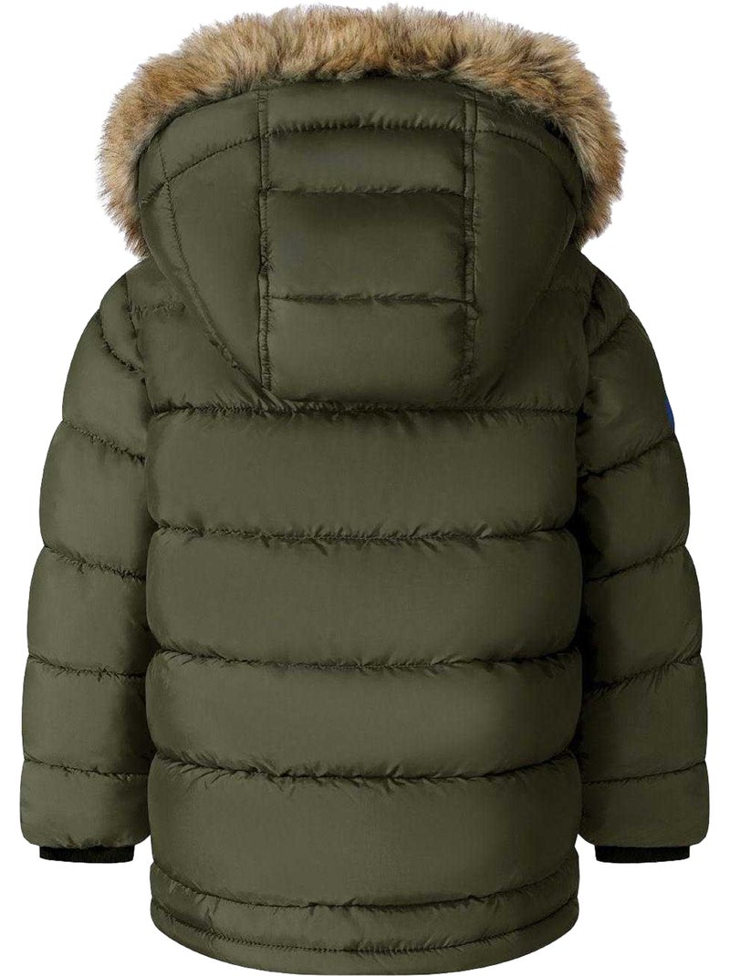 Minoti - Veste matelass?e motif/style badge Vert kaki - Kiabi