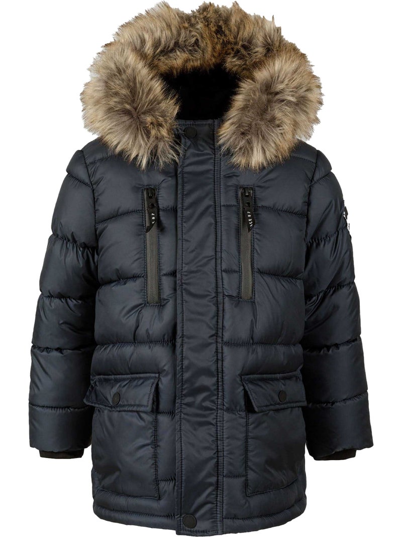 Minoti - Veste matelassée motif/style badge Bleu foncé - Kiabi