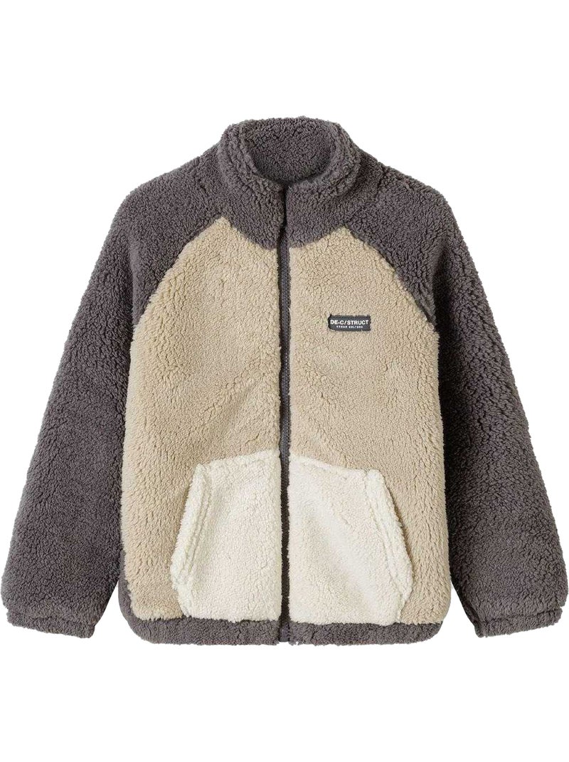 Minoti - Veste motif/style contrasté Marron - Kiabi