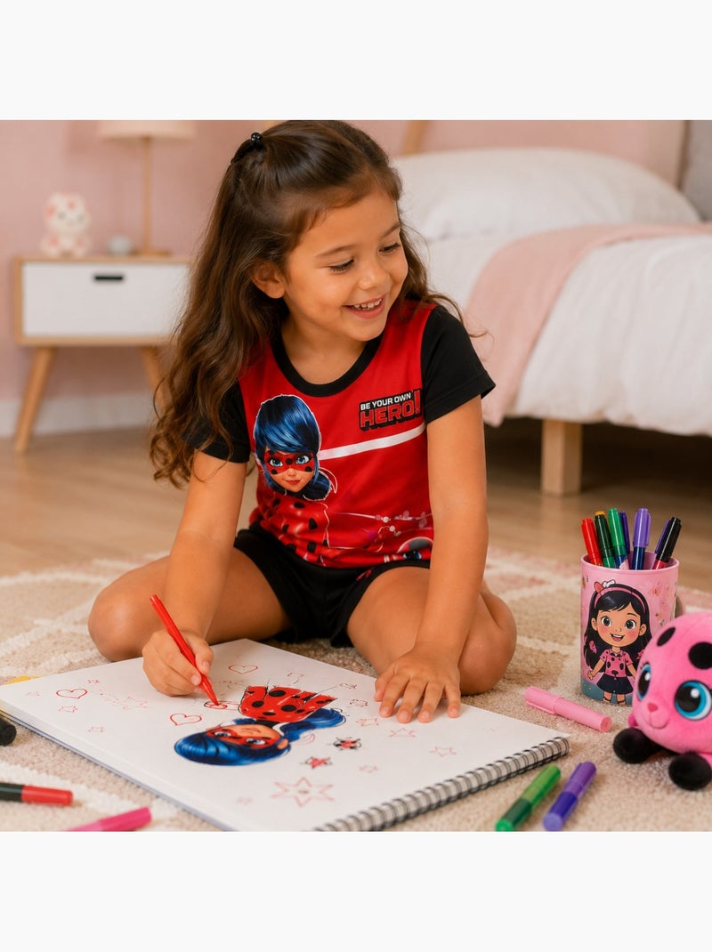 Miraculous - Ensemble t-shirt et short enfant imprim? Noir - Kiabi
