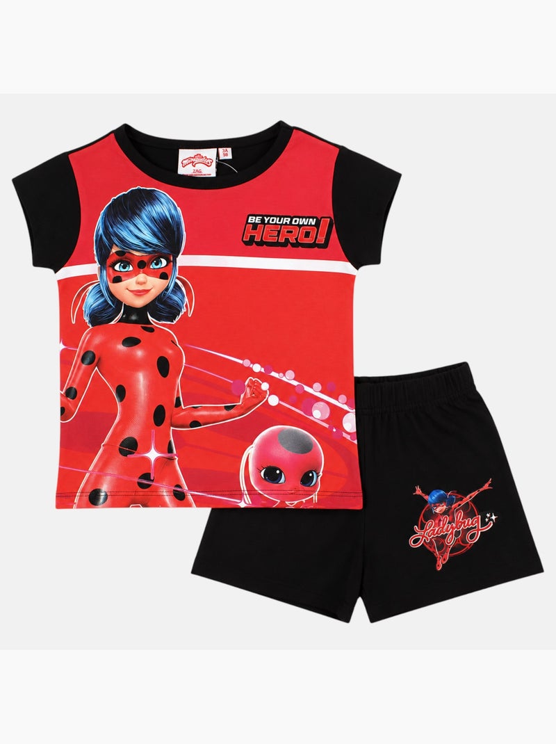 Miraculous - Ensemble t-shirt et short enfant imprim? Noir - Kiabi