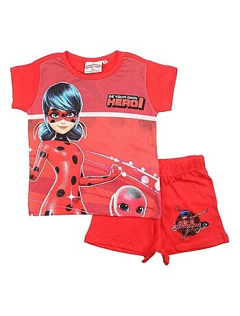 Miraculous - Ensemble ​​T-shirt short Imprimé Ladybug