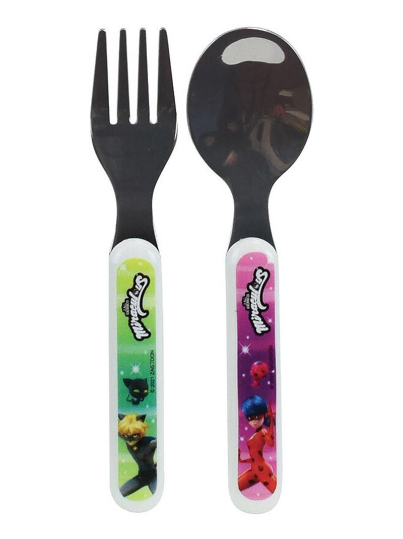 Miraculous Ensemble Couverts Inox (Fourchette, Cuillère) Multicolore - Kiabi