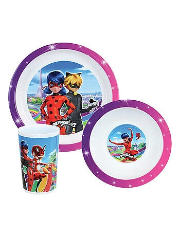Miraculous Ensemble Repas (Assiette, Bol, Verre)
