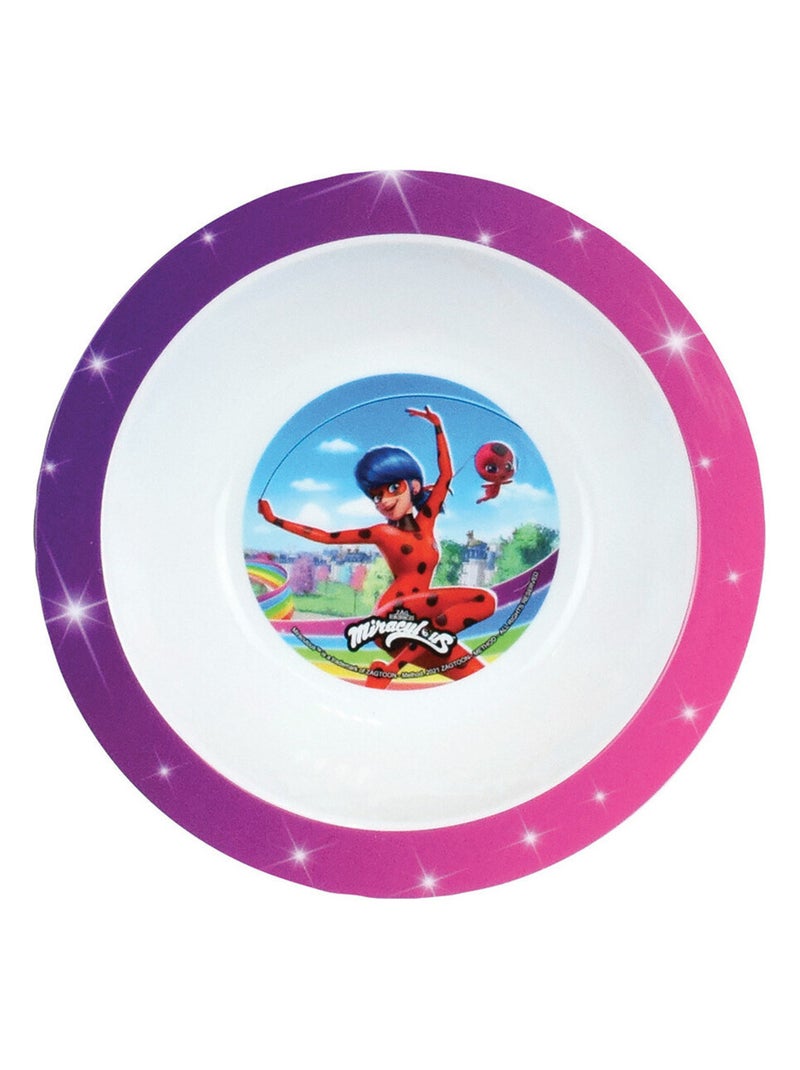 Miraculous Ensemble Repas (Assiette, Bol, Verre) Rouge - Kiabi