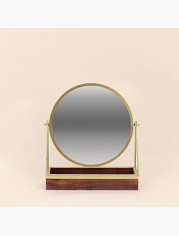 Miroir à poser avec plateau à bijoux 24x28cm