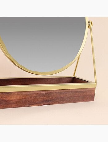 Miroir à poser avec plateau à bijoux 24x28cm