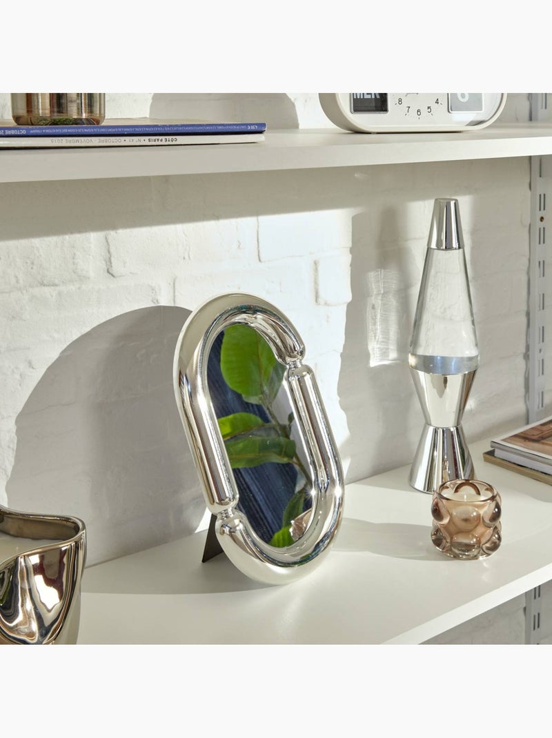 Miroir à poser ovale SKY Argent - Kiabi