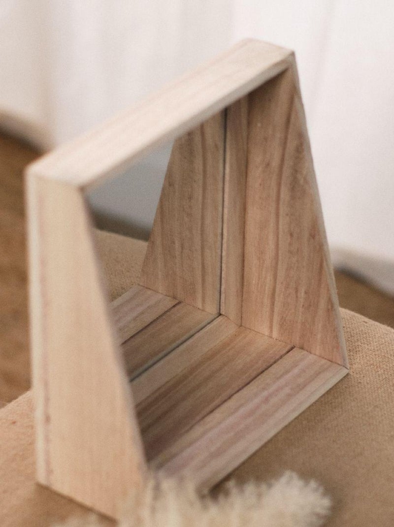 Miroir à poser rectangulaire INDIES Beige - Kiabi