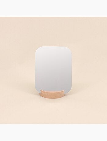 Miroir à poser support bois 19x13cm