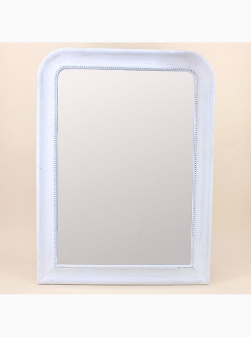 Miroir antique angles arrondis blanc 80x60cm - Kiabi Miroir antique angles arrondis blanc 80x60cm - Kiabi