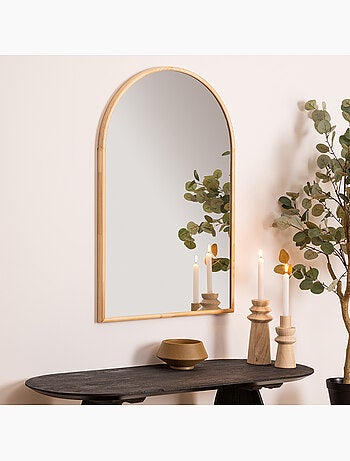 Miroir arche 60x90 cm en bois de pin KIM