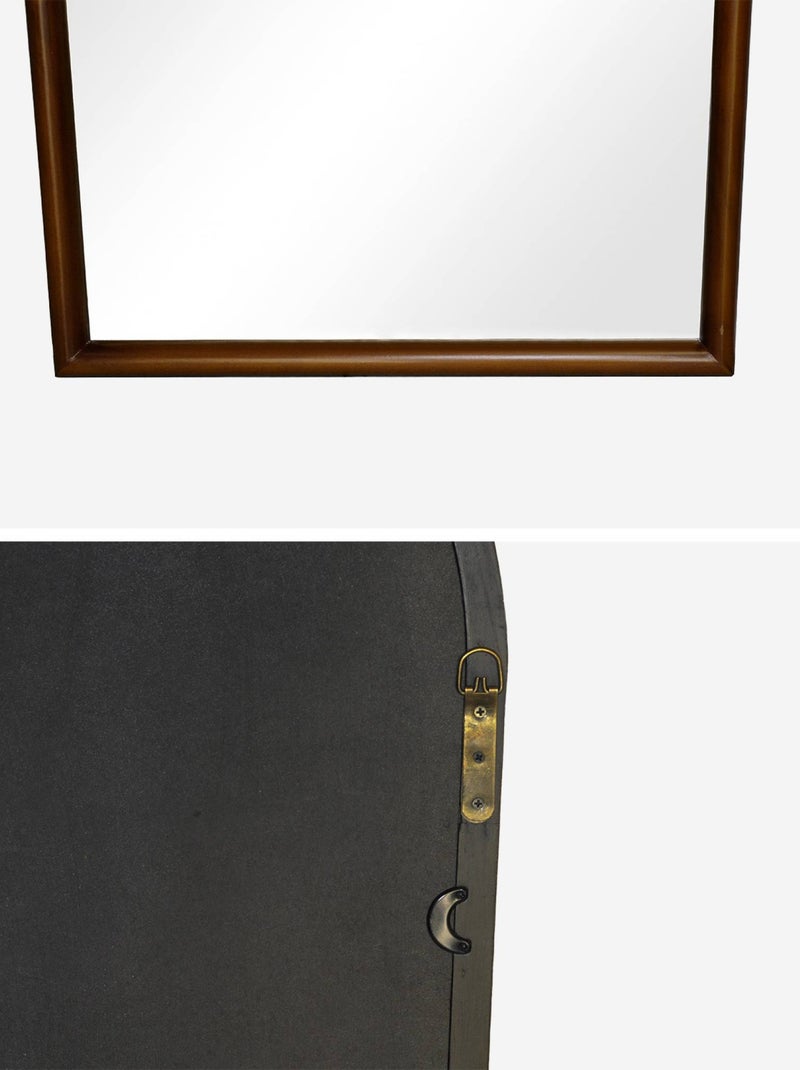 Miroir arche bois de pin  Luke Marron foncé - Kiabi