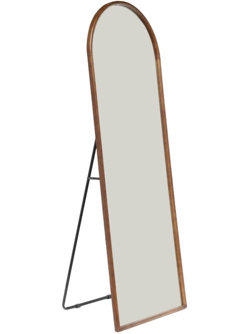 Miroir arche sur pied bois d'hévéa pied en acier 170cm liam - Kiabi