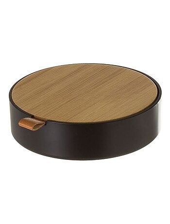 Miroir avec compartiments à bijoux en bambou