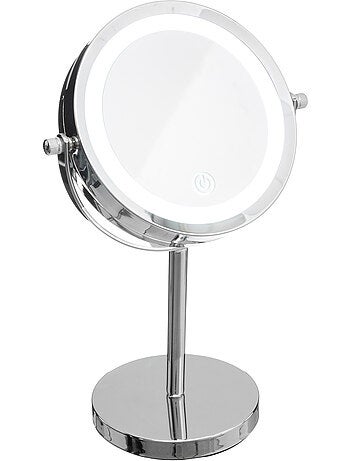 Miroir avec pied chromé LED
