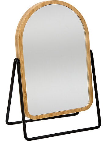 Miroir balançoire sur pied en bambou
