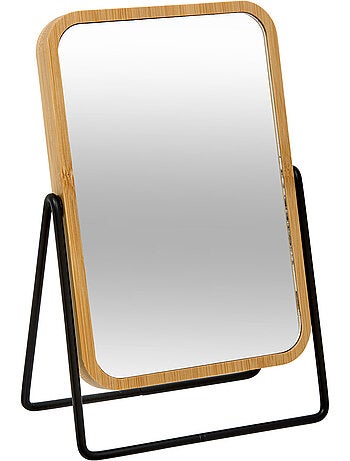 Miroir balançoire sur pied en bambou
