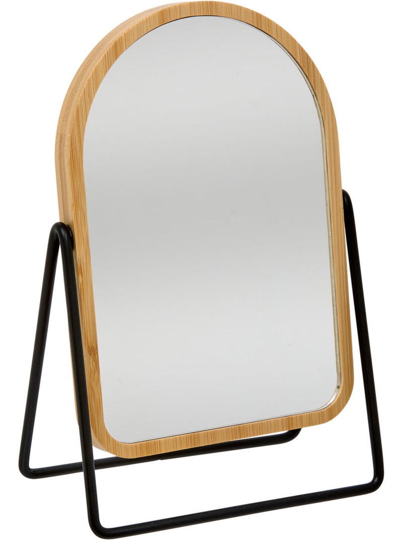 Miroir balançoire sur pied en bambou Marron - Kiabi