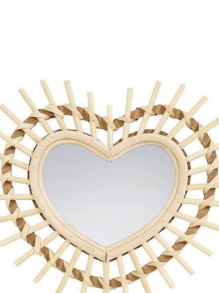 Miroir bambou cœur