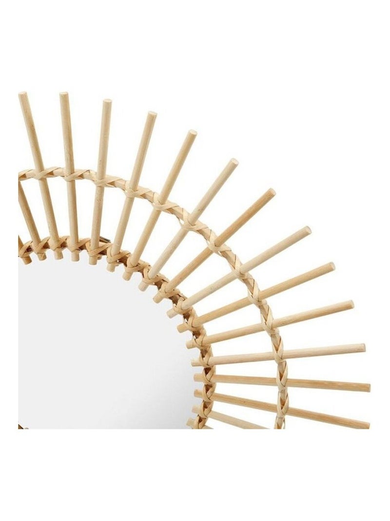 Miroir bambou soleil Beige - Kiabi