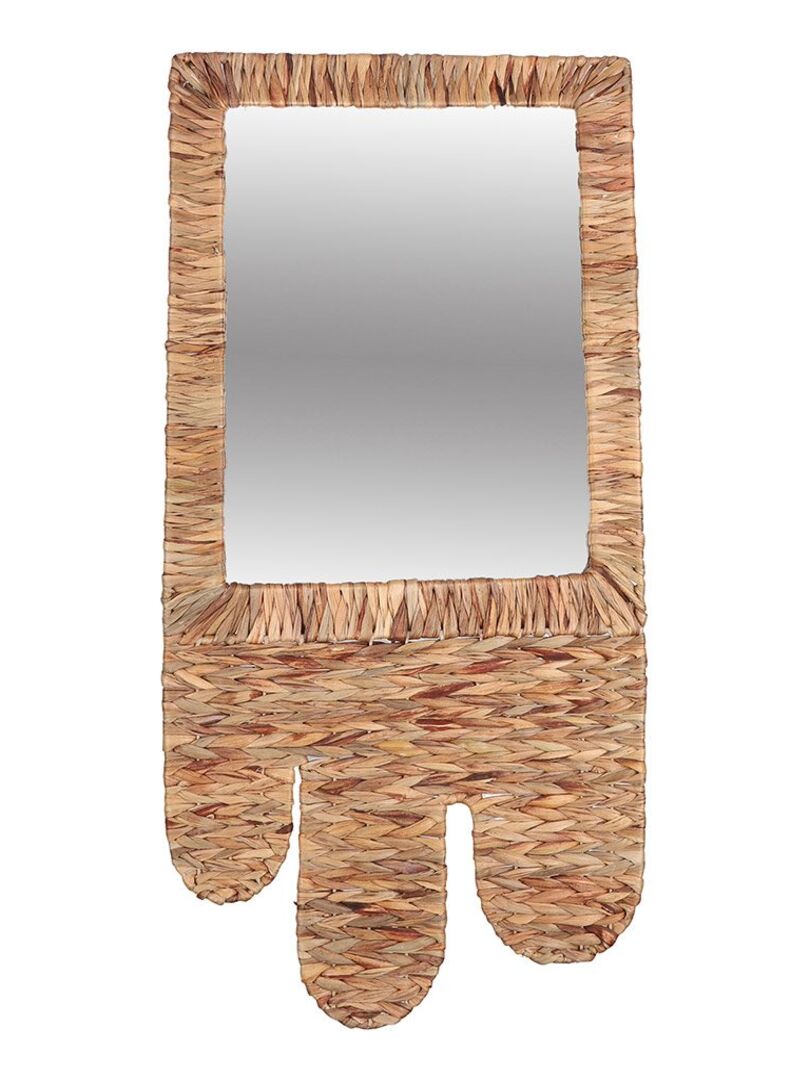 Miroir boho jacinthe d'eau grand modèle Beige - Kiabi