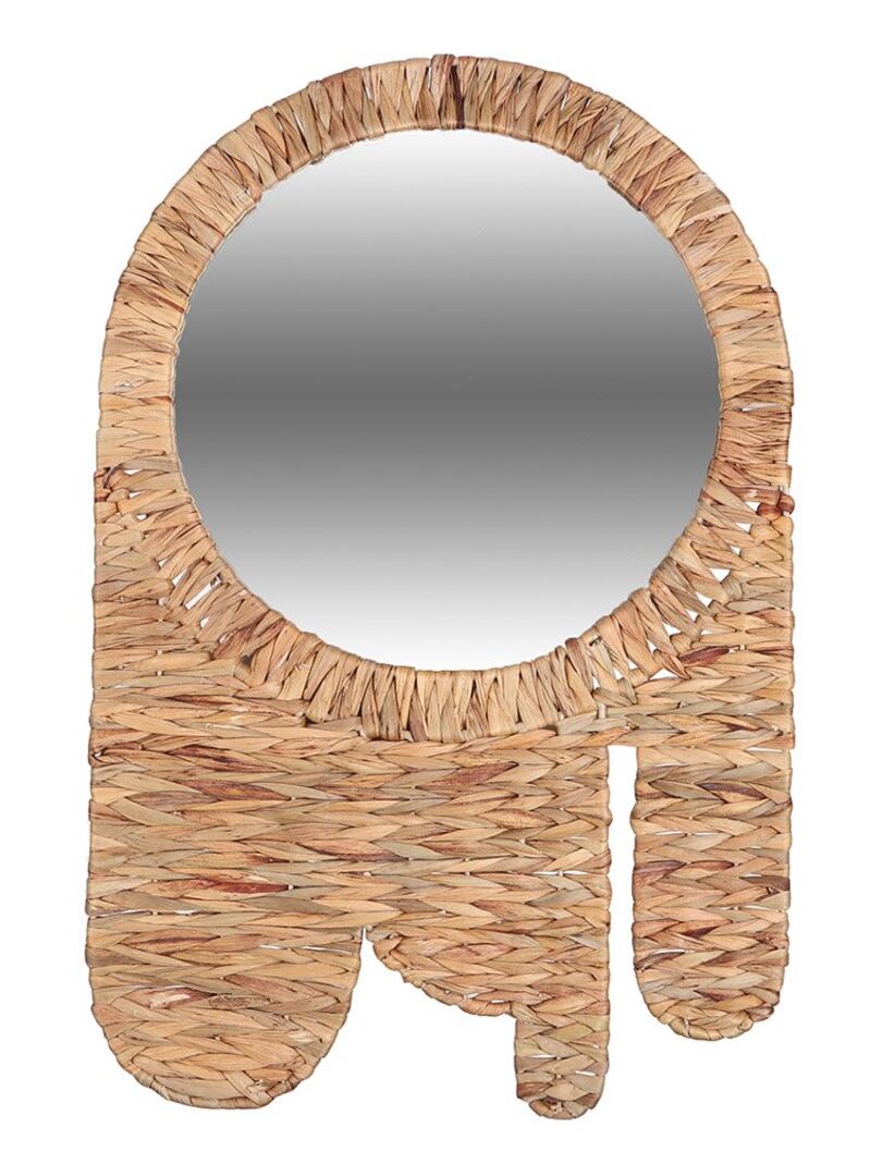 Miroir boho jacinthe d'eau petit modèle Beige - Kiabi