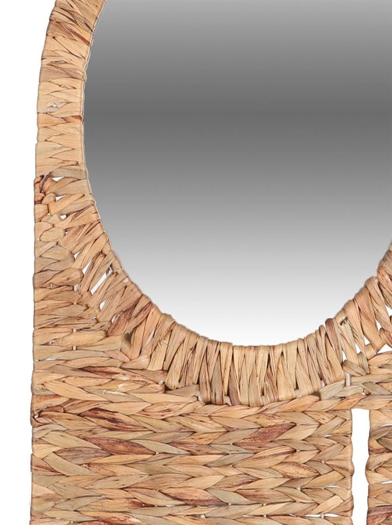 Miroir boho jacinthe d'eau petit modèle Beige - Kiabi