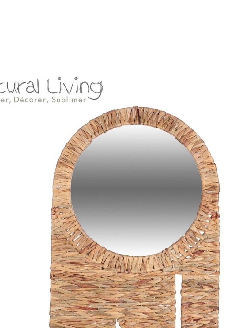 Miroir boho jacinthe d'eau petit modèle Beige - Kiabi