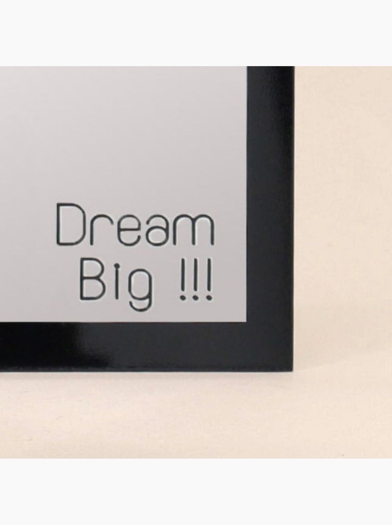 Miroir carré avec mot "Dream big" 20x20cm Noir - Kiabi