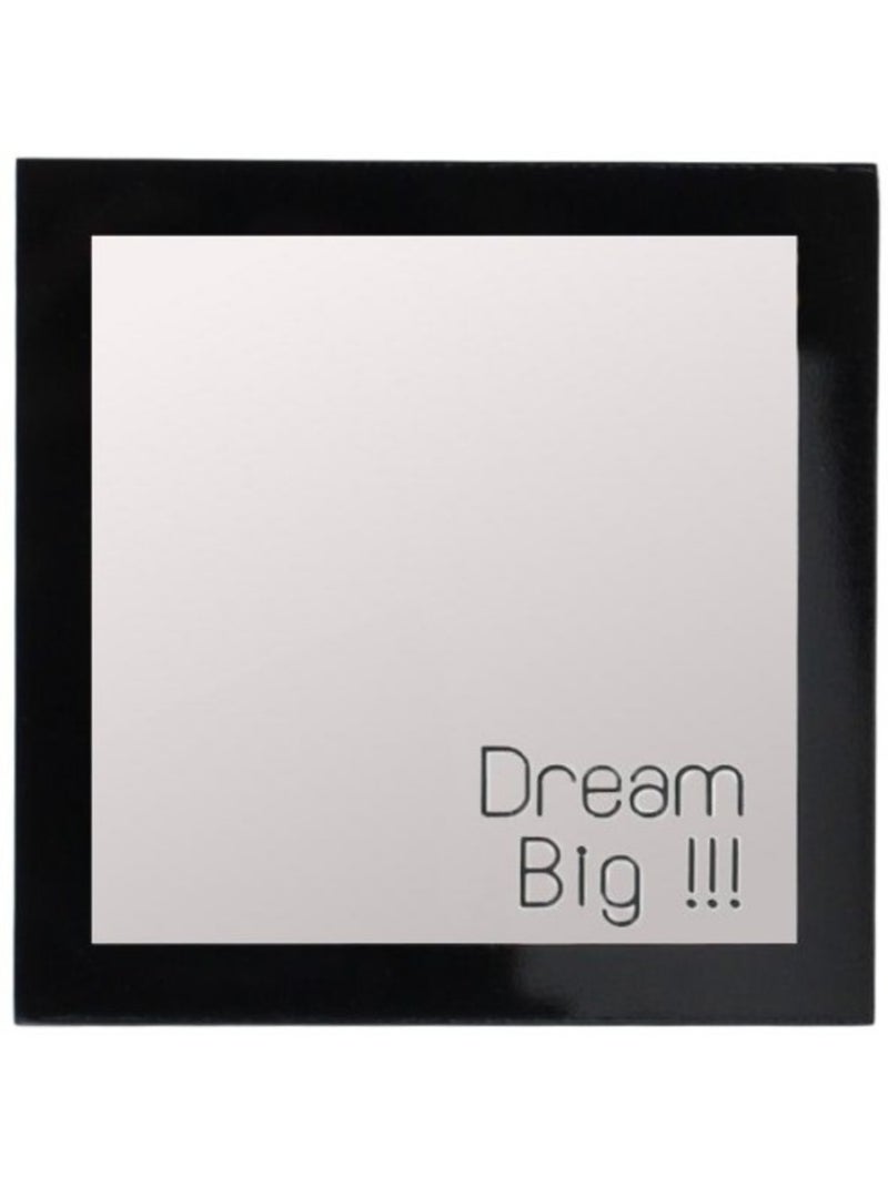 Miroir carré avec mot "Dream big" 20x20cm Noir - Kiabi
