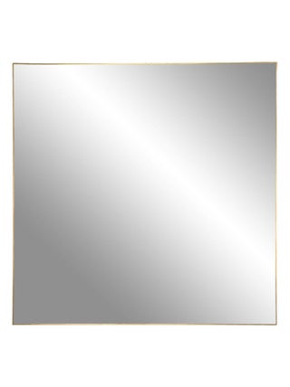 Miroir carré en acier aspect laiton 60x60 cm - House Nordic