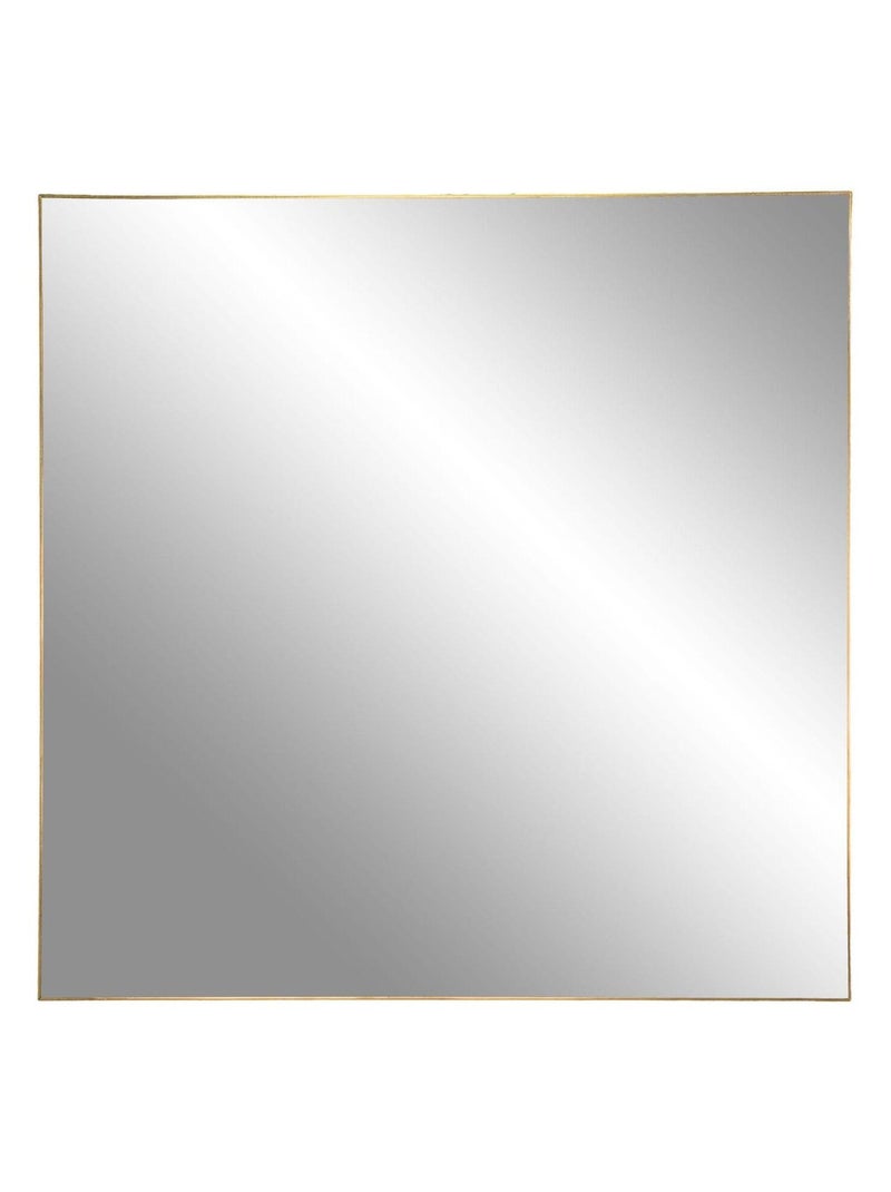 Miroir carré en acier aspect laiton 60x60 cm - House Nordic Multicolore - Kiabi