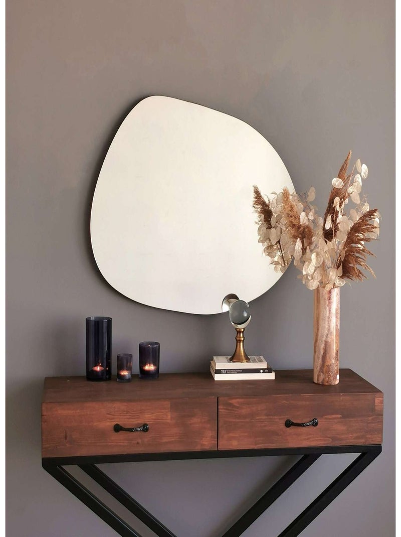 Miroir Célian forme organique Argent - Kiabi