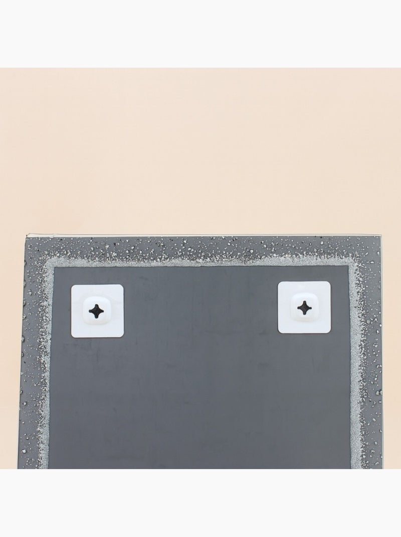 Miroir contour brillant 40x40cm Gris - Kiabi