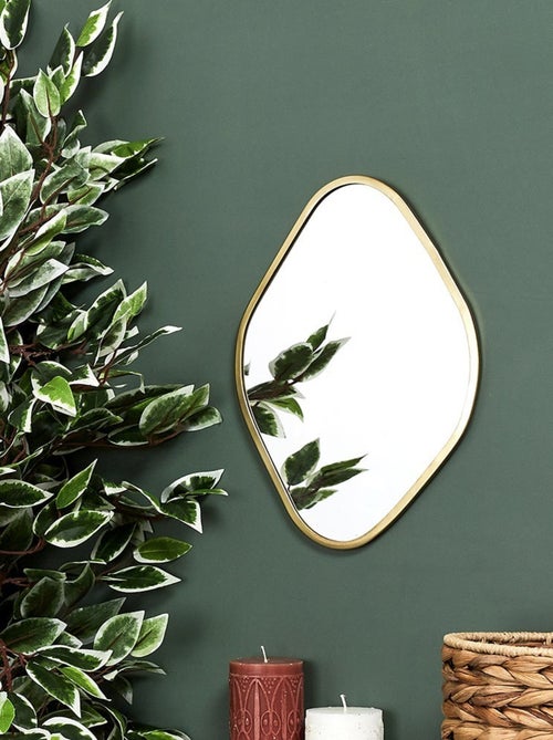 Miroir contour déco doré losange - Kiabi Miroir contour déco doré losange - Kiabi