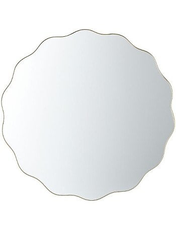 Miroir contour métal doré fleur 54cm