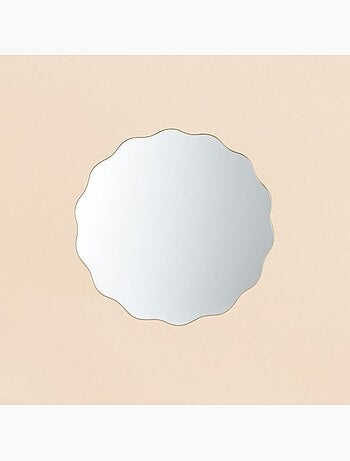 Miroir contour métal doré fleur 54cm